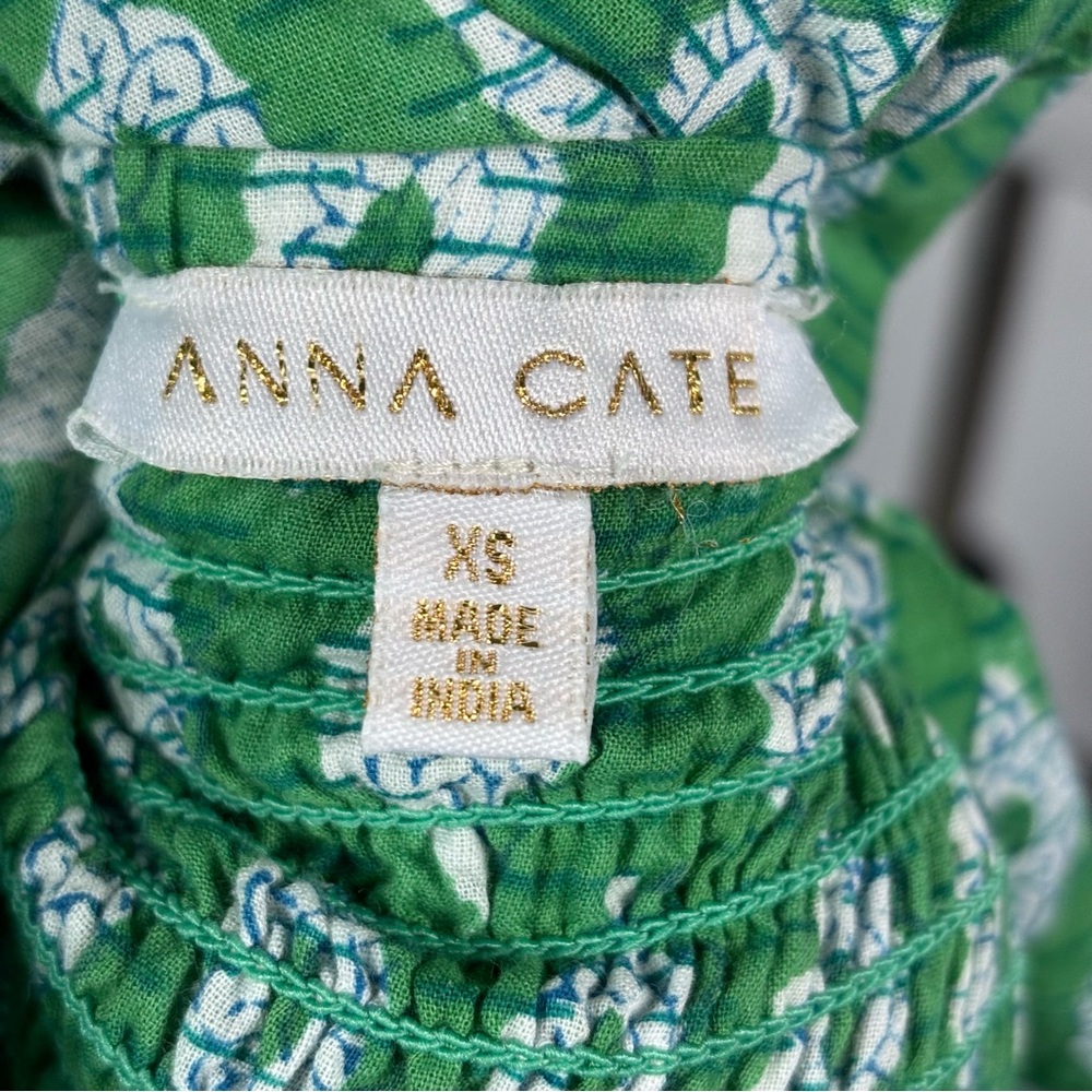 Anna Cate Eliza Green Maxi Dress Floral Summer Boho Size XS - Picture 6 of 7